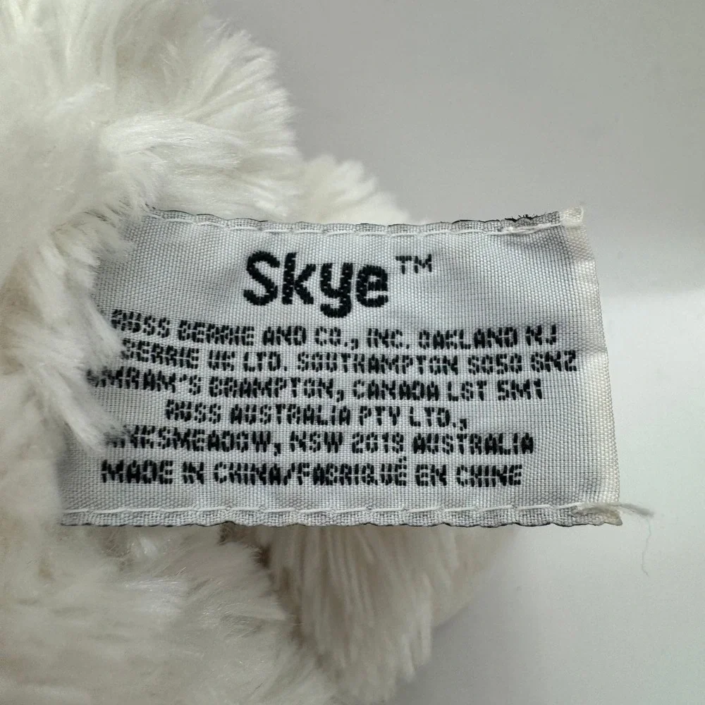 Russ Berrie Skye Plush Dog Kids Small White Pink Ballerina Tutu Stuffed Animal